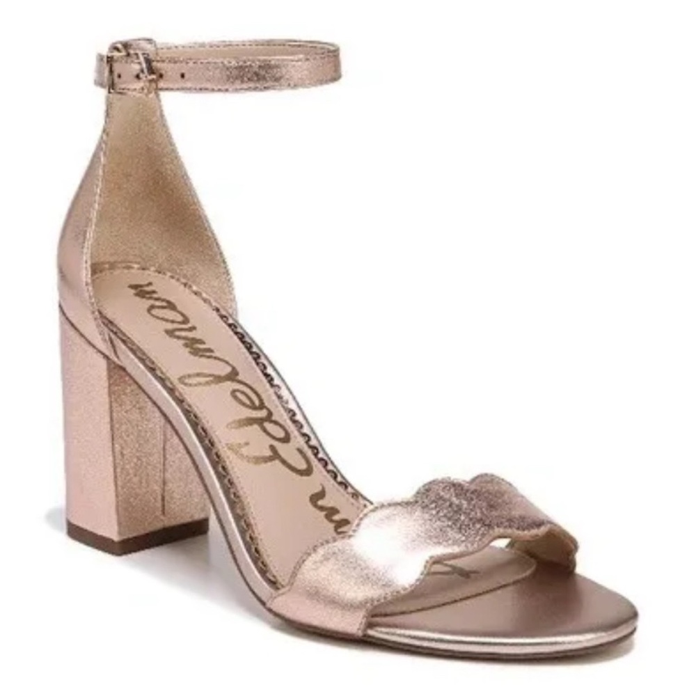 Sam Edelman Rose Gold Ankle Strap Heels